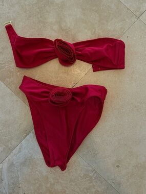 Same Los Angeles 2 pieces top M+bottom S Red